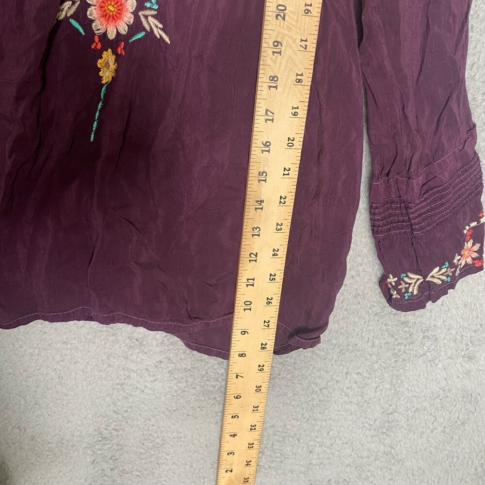 Johnny Was womens long sleeve embrioudered button blouse top boho Cupra Small - Picture 7 of 9